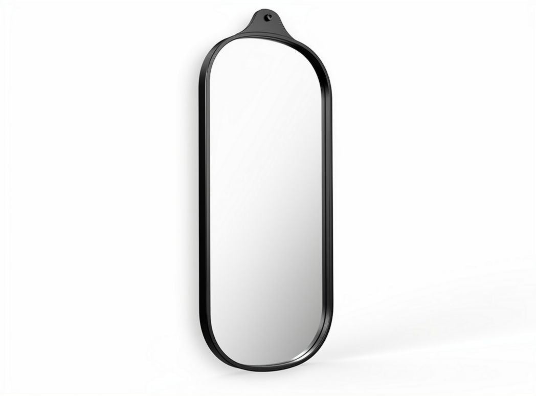 Miroir en métal noir dimensions 60 x 20 x 2cm pour décoration intérieure
