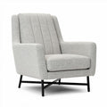 Fauteuil en tissu gris avec structure en métal dimensions 80 x 80 x 90cm